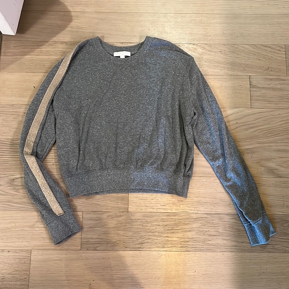 Spiritual Gangster Sweatshirt with Gold Stripe down arms Size Large